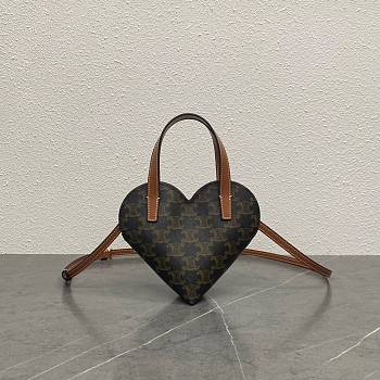 Celine Teen Coeur Triomphe Canvas 19x15x8cm