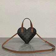 Celine Teen Coeur Triomphe Canvas 19x15x8cm - 3