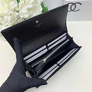 Chanel Cambon Line Long Wallet Black Lambskin 19.5x10x5cm - 5