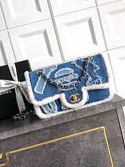Chanel Flap Bag Denim Shearling Bag 26cm - 1