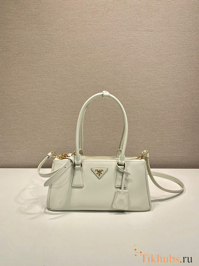 Prada Medium Galleria White Leather Bag 28x14x10.5cm - 1