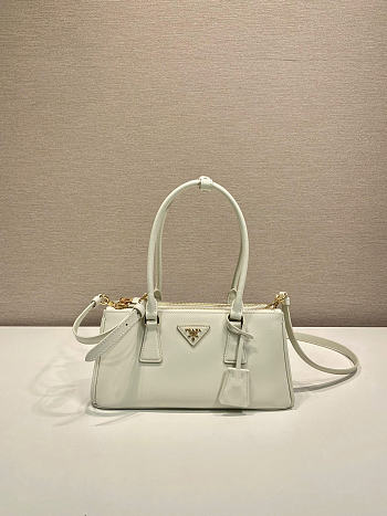 Prada Medium Galleria White Leather Bag 28x14x10.5cm