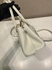 Prada Medium Galleria White Leather Bag 28x14x10.5cm - 5