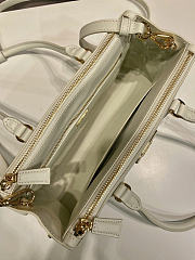 Prada Medium Galleria White Leather Bag 28x14x10.5cm - 4
