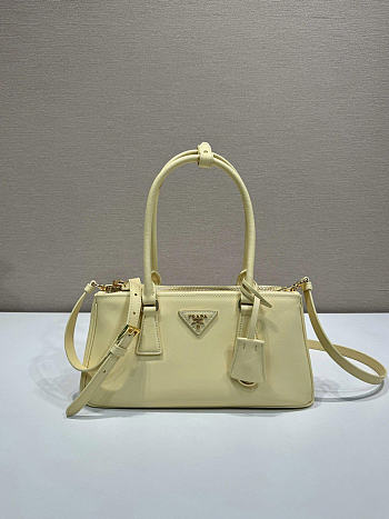Prada Medium Galleria Yellow Leather Bag 28x14x10.5cm