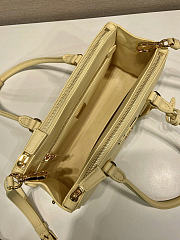 Prada Medium Galleria Yellow Leather Bag 28x14x10.5cm - 3