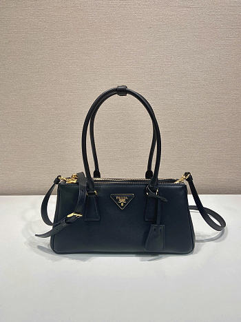 Prada Medium Galleria Black Leather Bag 28x14x10.5cm