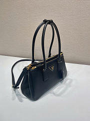 Prada Medium Galleria Black Leather Bag 28x14x10.5cm - 3