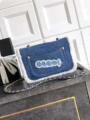 Chanel Small Flap Bag Denim Shearling Bag 20cm - 4
