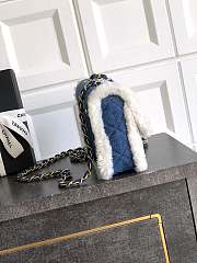 Chanel Small Flap Bag Denim Shearling Bag 20cm - 2