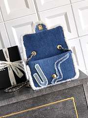 Chanel Small Flap Bag Denim Shearling Bag 20cm - 3