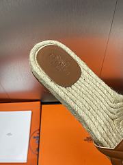 Hermes Famosa Leather Brown Sandal - 4
