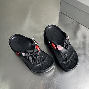 Balenciaga Crocs Thong Black Rubber With Jibbitz - 1