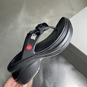Balenciaga Crocs Thong Black Rubber With Jibbitz - 3