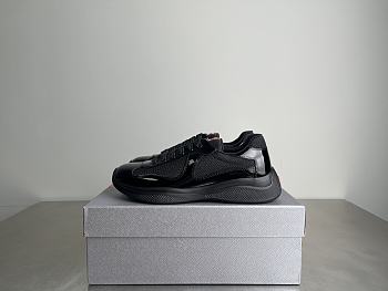 Prada America's Cup Biker Fabric Black Sneakers