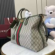 Gucci Savoy Medium Travel Bag Green 48x28x18cm - 6