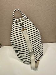 Prada Striped Canvas Drawstring Duffel Bag 55x34x34cm - 5