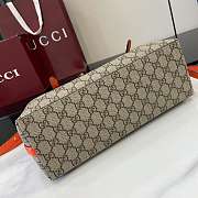 Gucci Emblem Medium Beige Orange Tote Bag 31x18.5x11.5cm - 2