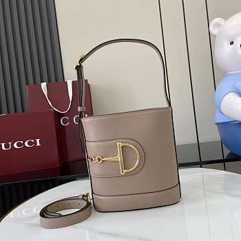 Gucci 73 Mini Bucket Bag Taupe 18.5x20x8.5cm
