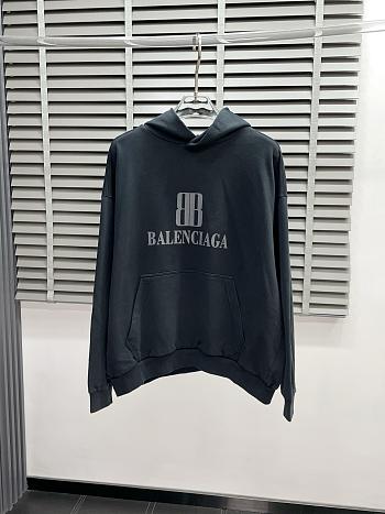 Balenciaga Nano BB Hoodie Medium Fit Faded Black 