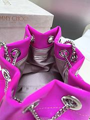Jimmy Choo Bon Bon Crystal Satin Pink Bag 16x15x9.5cm - 4