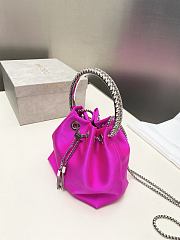 Jimmy Choo Bon Bon Crystal Satin Pink Bag 16x15x9.5cm - 2