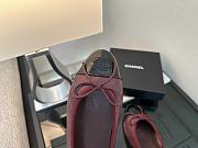 Chanel Ballet Wine Black Flats - 2