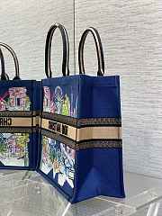 Dior Souvenir Large Dior Book Tote Raffia Blue 42cm - 2