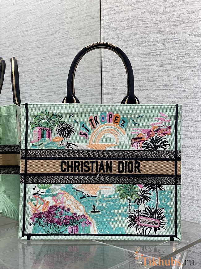 Dior Souvenir Large Dior Book Tote Natural Raffia 42cm - 1