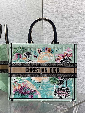Dior Souvenir Large Dior Book Tote Natural Raffia 42cm