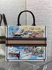 Dior Souvenir Large Dior Book Tote Raffia White 42cm - 4