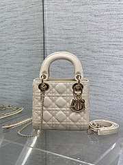 Dior Mini Lady Bag Cream Gold 17cm - 1