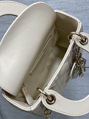 Dior Mini Lady Bag Cream Gold 17cm - 5