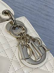 Dior Mini Lady Bag Cream Gold 17cm - 4