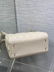 Dior Medium Lady Bag Cream Gold 24cm - 6