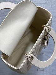 Dior Medium Lady Bag Cream Gold 24cm - 3