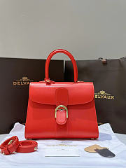 Delvaux Brillant Bag Red Leather 28cm - 1