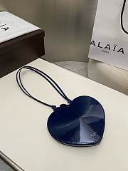 Alaia Le Coeur Blue Patent Shoulder Bag 21x17x5cm - 1