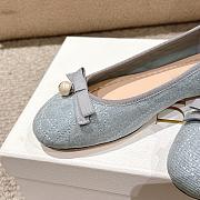 Dior Ballet Flat Blue Cannage Embroidered Denim - 4