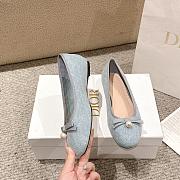 Dior Ballet Flat Blue Cannage Embroidered Denim - 5