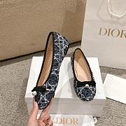 Dior Ballet Flat Dark Blue Tweed - 4