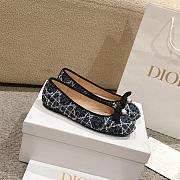 Dior Ballet Flat Dark Blue Tweed - 5