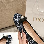 Dior Ballet Flat Dark Blue Tweed - 3