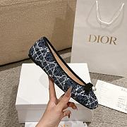 Dior Ballet Flat Dark Blue Tweed - 2