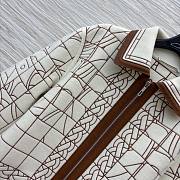 Hermes Geometric Pattern White Jacket - 4
