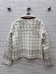 Hermes Geometric Pattern White Jacket - 3