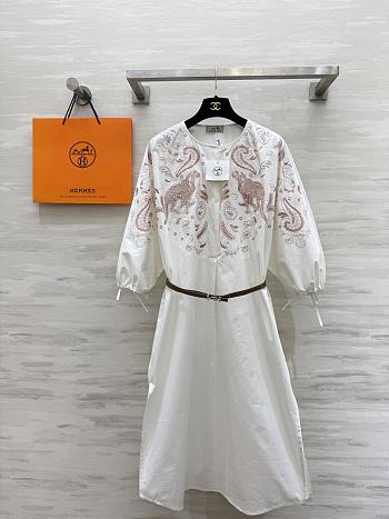 Hermes White Dress 02