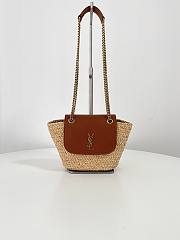 YSL Mini Manon in Raffia 23x12x6cm - 4