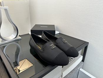 Chanel Moccasins Lambskin And Grosgrain Black