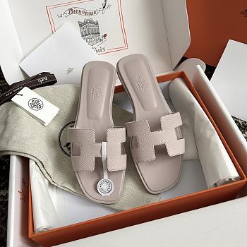 Hermes Oran Light Pink Epsom Slides